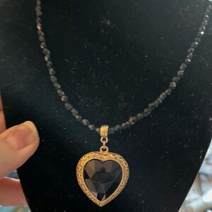 💜3 for $15 1928 Black& Gold Heart Pendant Necklace this is at lowest price..